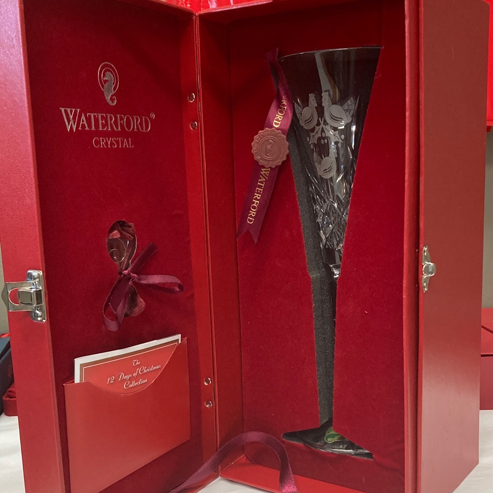Waterford Crystal Three French Hens Flute